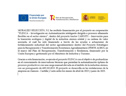 Investigación en Automatización inteligente dirigida a procesos altamente flexibles en el sector cárnico.